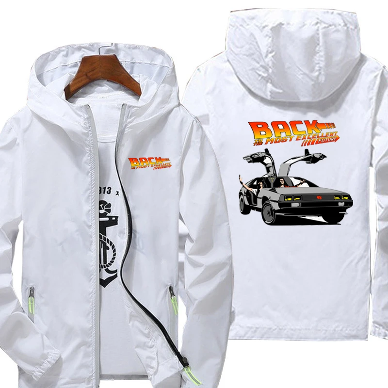 

Back To The Future Jacket Waterproof Sun Protection Clothing Fishing Hunting Reflective Quick Dry Windbreaker With Pocket