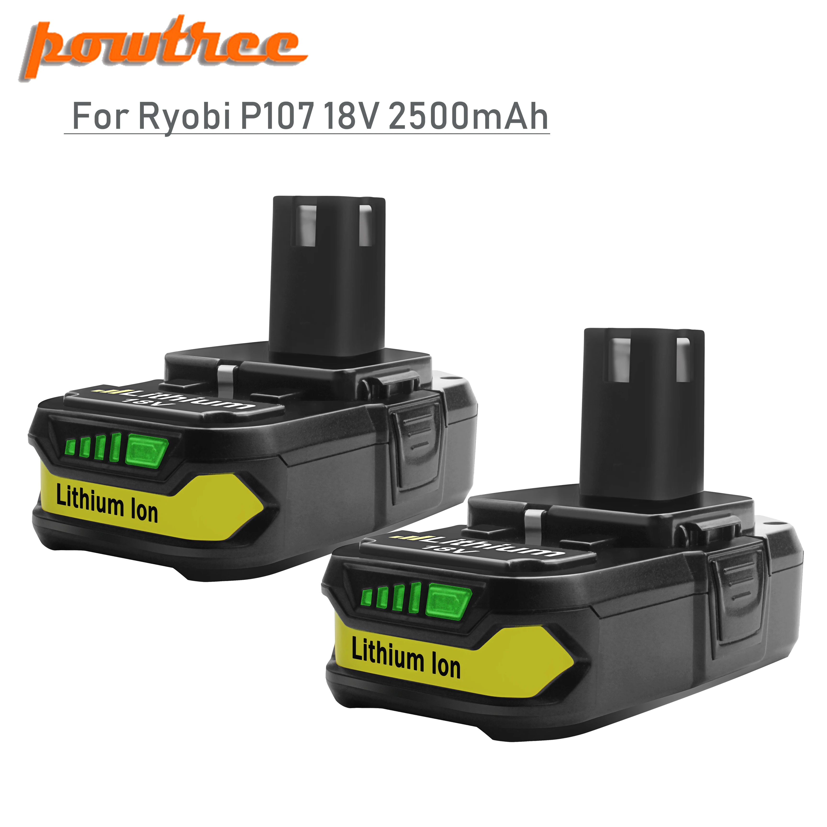 Аккумуляторная батарея 18 в 2500 мАч Li Ion P107 для дрелей Ryobi P100 P102 P103 P104 P105 P108
