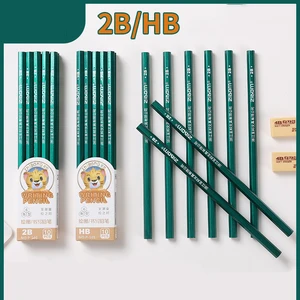 10 шт.компл. Профессиональный скетч подлинный HB письмо 2B экзамен рекомендуется Tujia карандаш детский шестигранный деревянный зеленый карандаш