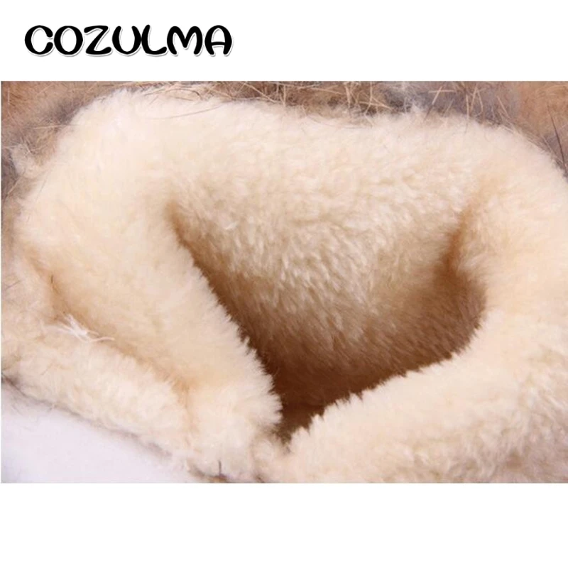 

COZULMA Baby Kids Winter Boots Girls Boys Snow Boots Warm Plush Rabbit Fur Children Winter Boots for Baby Girls Baby Boys Shoes