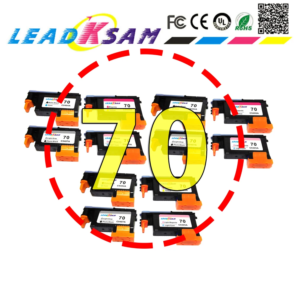 LEADKSAM 70 печатающая головка совместима с печатающей головкой hp для hp70 C9404A C9405A C9406A