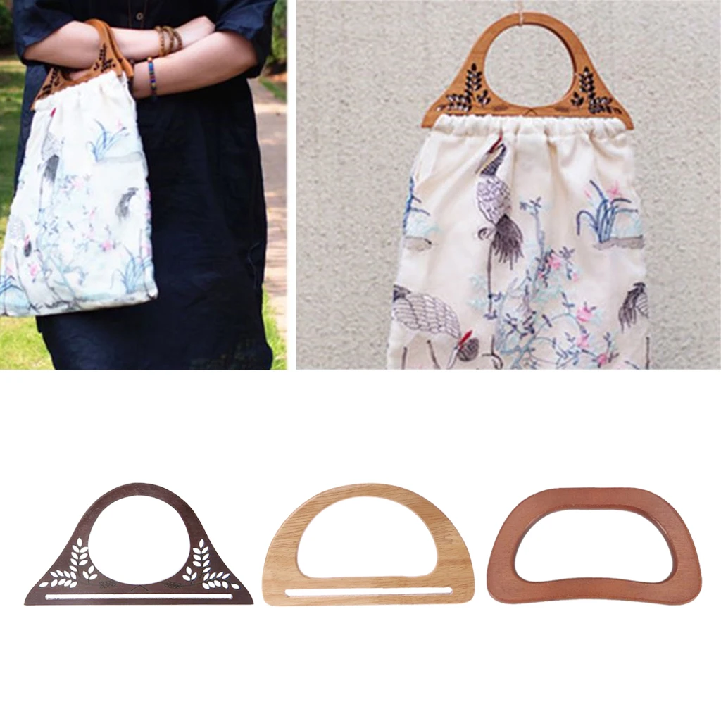 

Wooden Handles Replacement for Handmade Bag Handbags Purse Handles