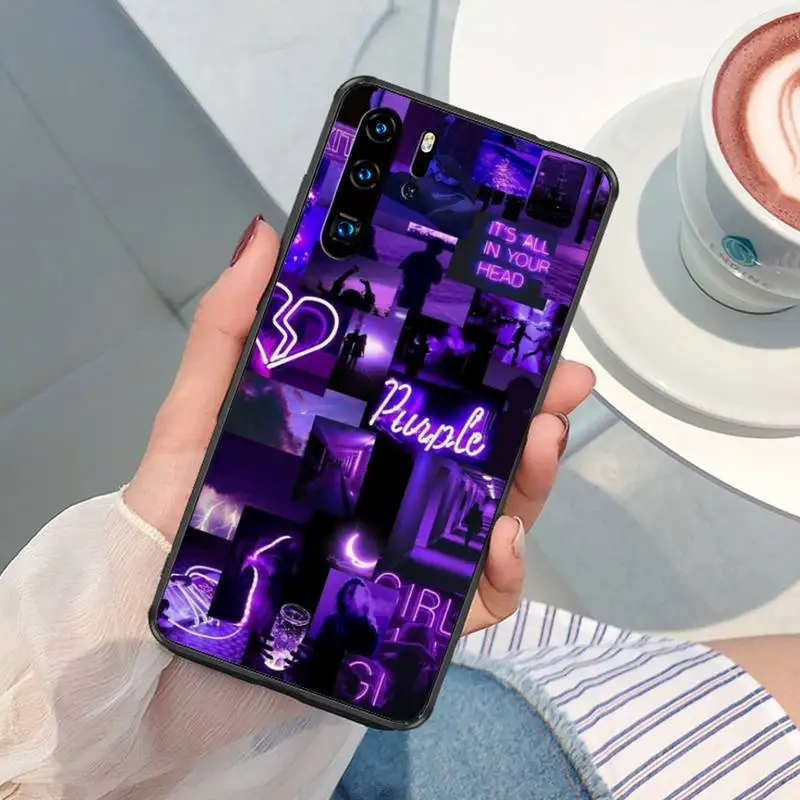 Чехол для телефона Infinity On Purple в эстетическом стиле девушек Huawei P9 P10 P20 P30 P40 Lite Pro P