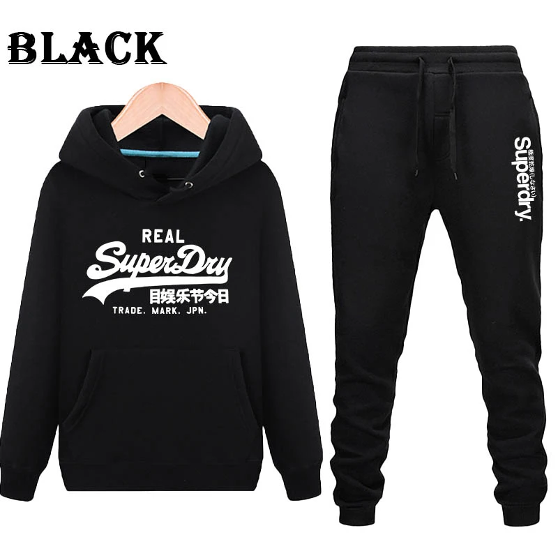 

Autumn Tracksuit Mens Winter Hoodies+Pants Two Piece Sets Fashion Hoody Men Sweatshirt Sport Joggers Sweatpants Clothing Suit