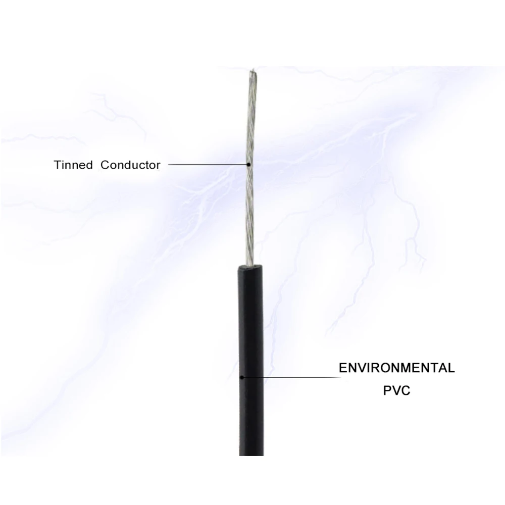 Оптовая продажа 1/5 метров 1007 28 26 24 22 20 18 16 AWG # PVC RoHs Кабельное оборудование