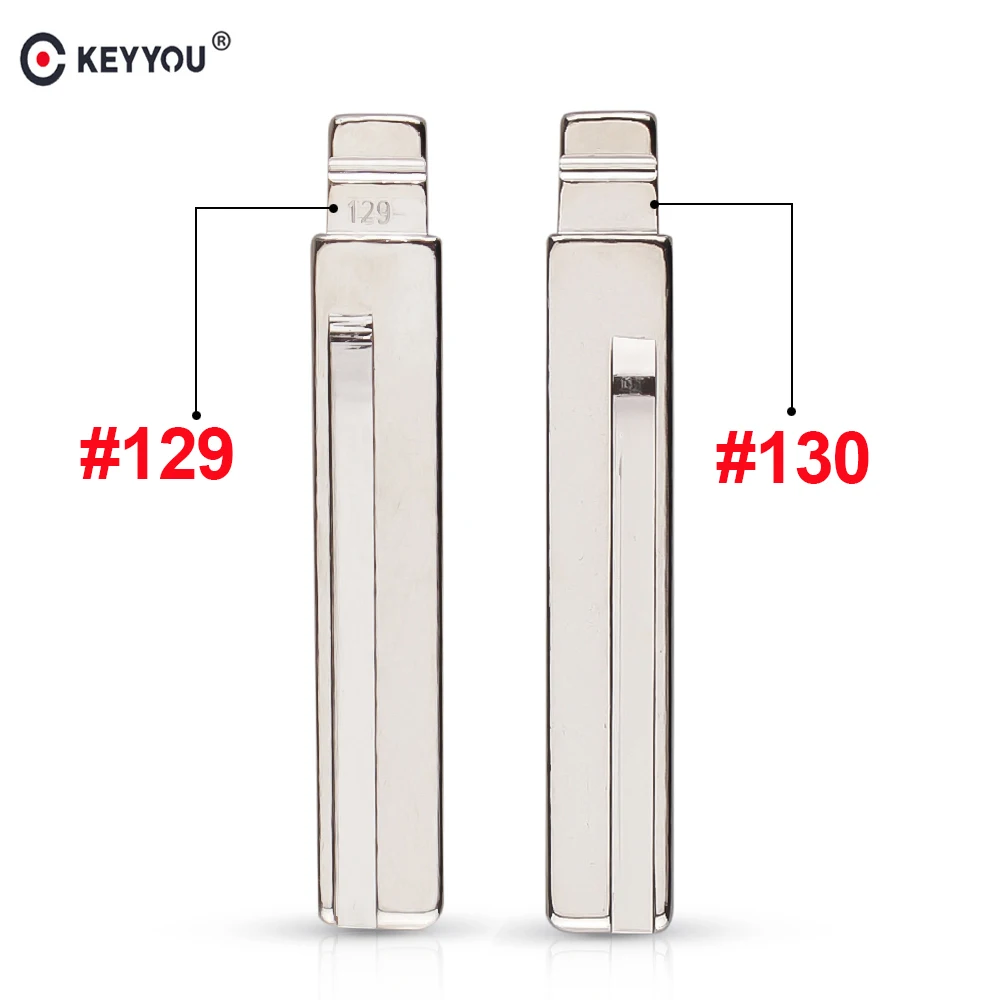 KEYYOU 10 шт. #129 #130 металлическая пустая НЕОБРАБОТАННАЯ откидная лезвие ключа KD для