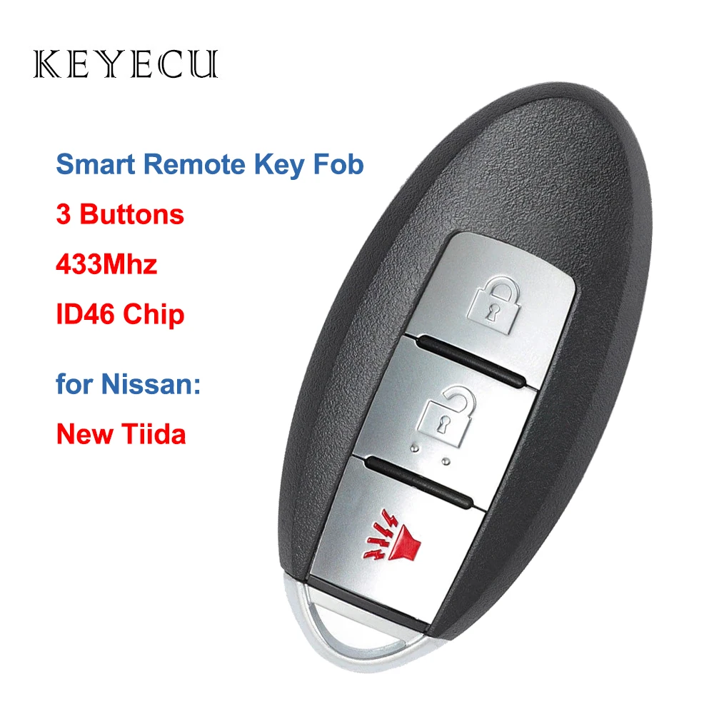 Запасной умный телефон Keyecu 3 кнопки 315 МГц чип ID46 для Nissan New Tiida 2007 2008 2009 2010 2011 |