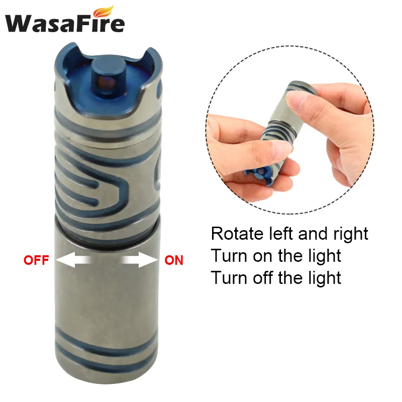 Новый водонепроницаемый Карманный фонарик 1 Режим маленький брелок фонарь