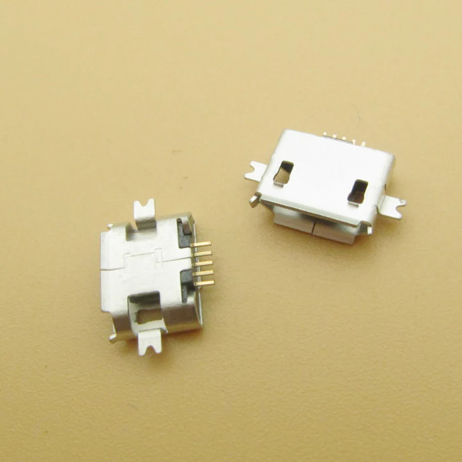 100X мини USB разъем SMD/раковина тип микро для зарядки ZTE/OPPO/Samsung/Nokia мобильный телефон