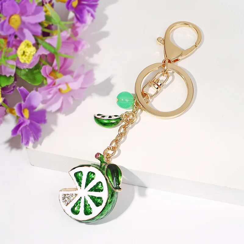 Милые брелоки с кисточками-фрукты-еда Апельсин-лимон брелок