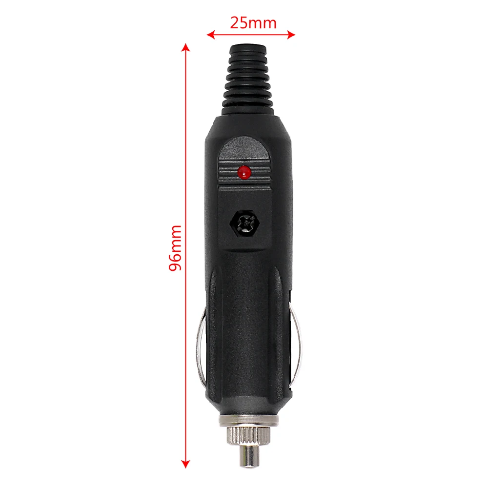 

1pcs With Fuse Car-styling LED Red Indicator Male Car Cigarette Lighter Socket Plug Connector