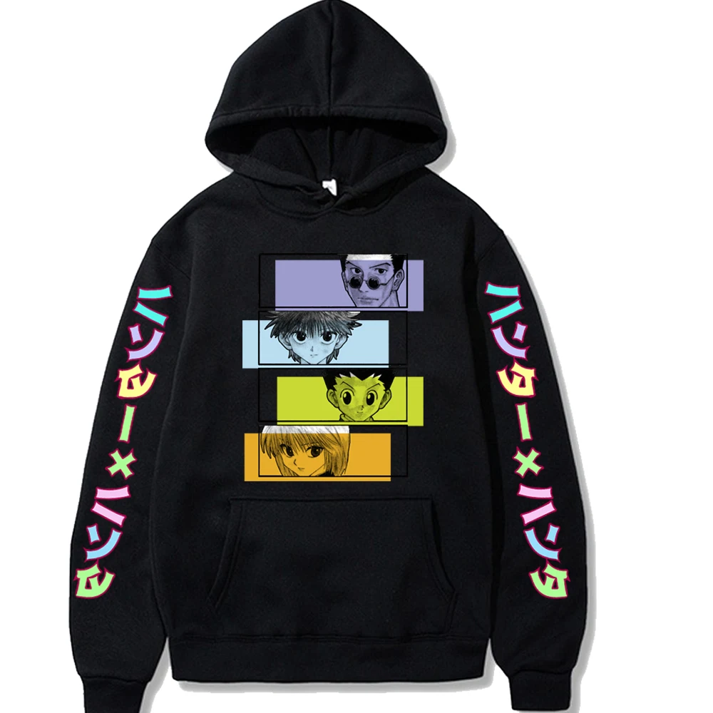 

Hunter X Hunter Hoodie Men Pre-shrunk Cotton Awesome Hoodie Hood Long Sleeved Hisoka Morow Pullover Anime Tops