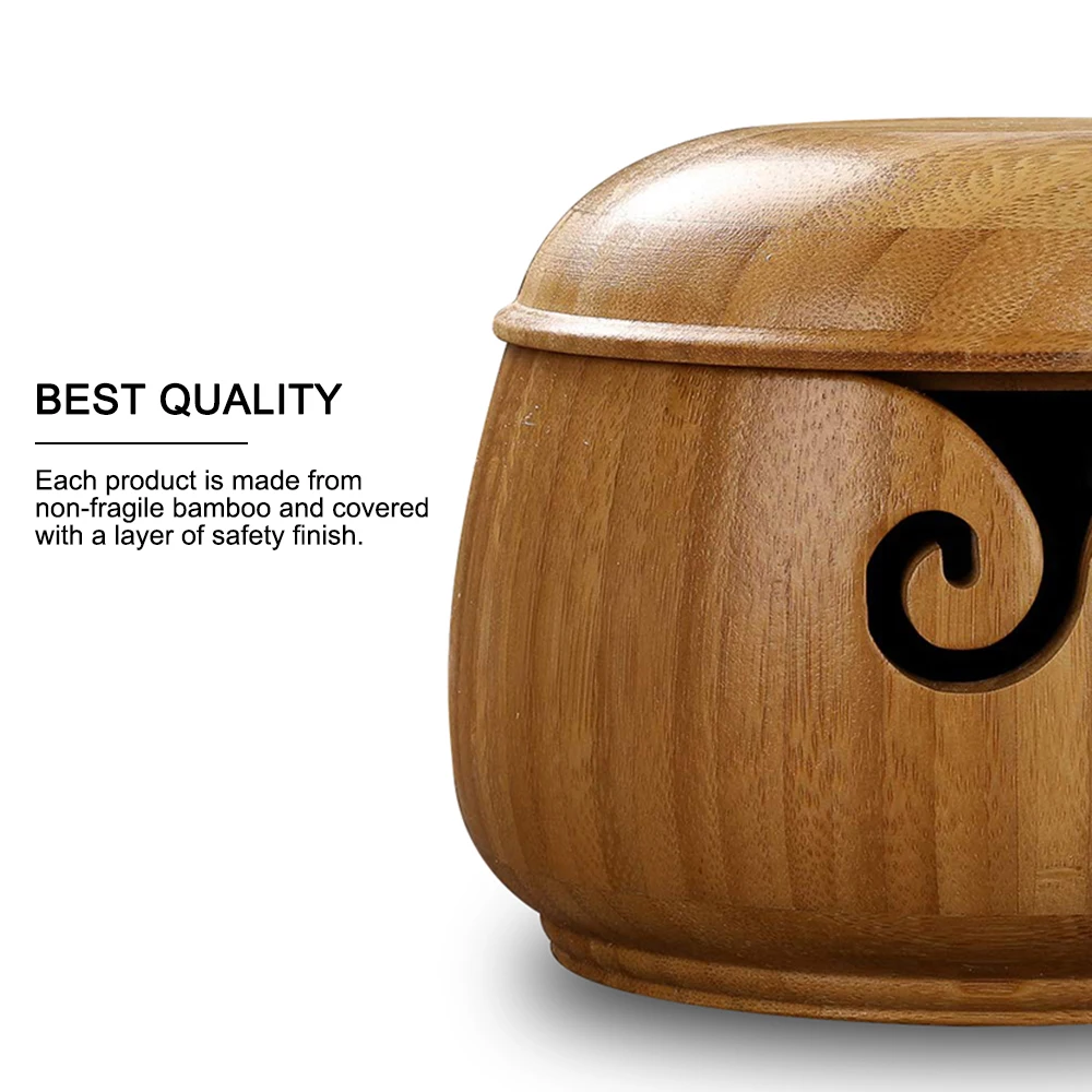 Деревянная миска для хранения пряжи органайзер вязаной шерсти швейных