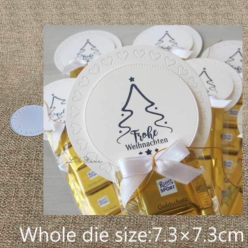 Новый дизайн ремесло металлические высечки сердце круг кольцо украшение альбом