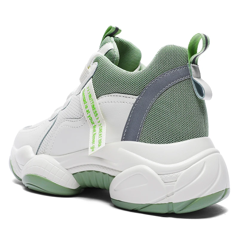 

Fashion Women Platform Sneakers Autumn Breathable Casual Shoes Woman Lace Up Hide Heel Ladies Shoes Chunky Sneaker