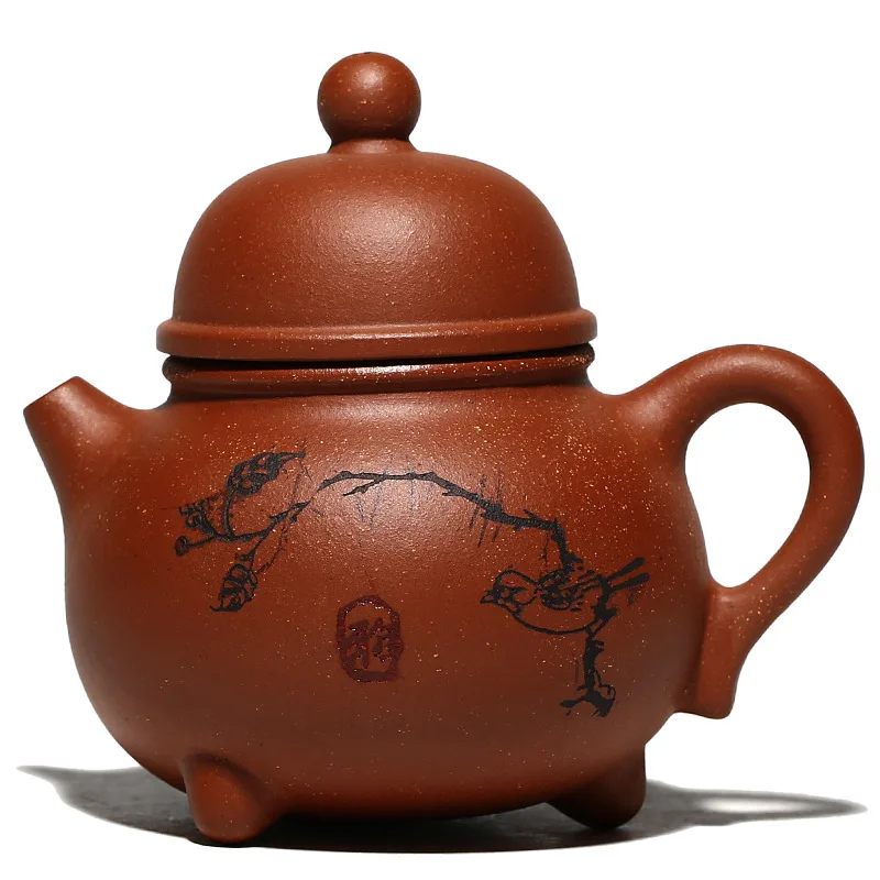 

Yixing three legged milk Ding duoqiu teapot