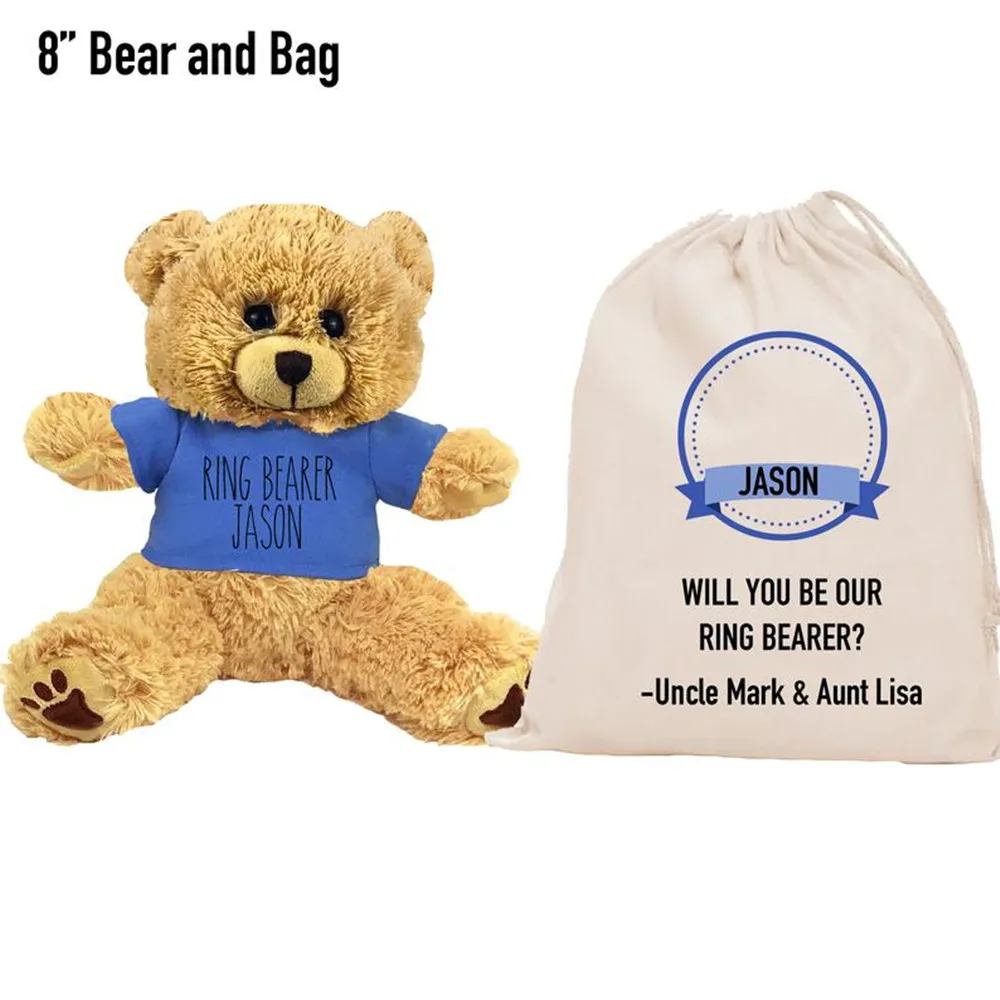 Свадебный Медведь цветок девочка медведь мальчик и подарочный пакет