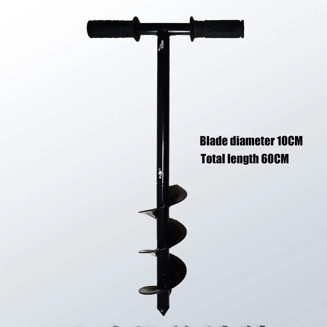 

60 * 10cm 1*Ground Drill Black Cold rolled steel For garden Yard Pine soil