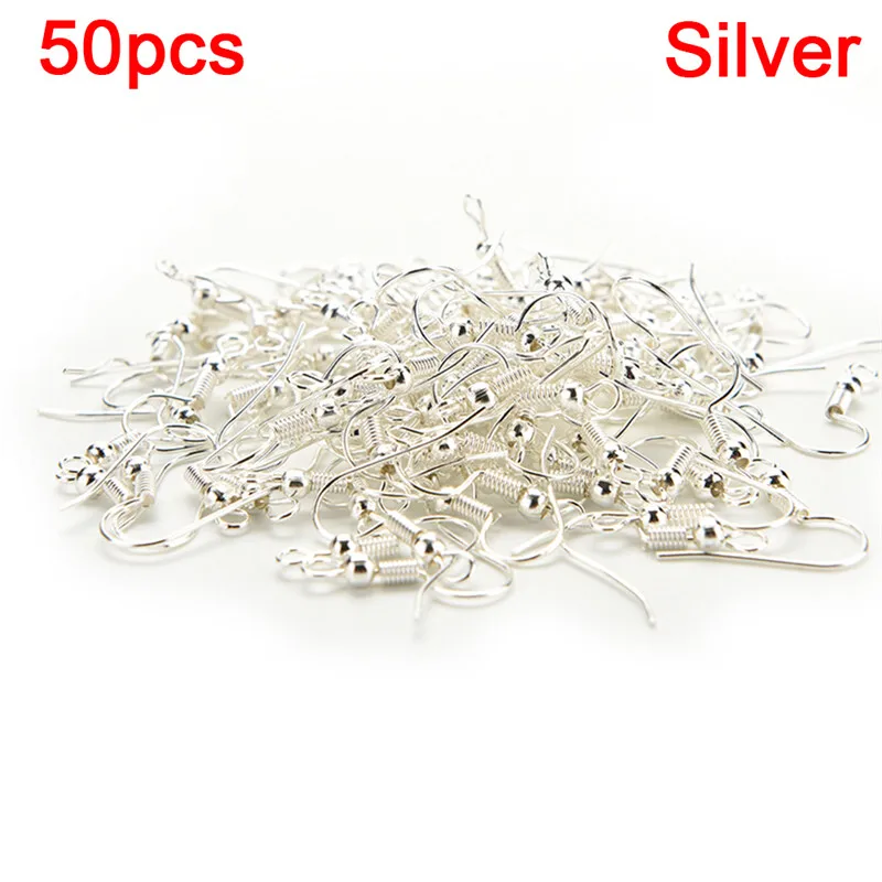 Проволочные серьги для ювелирных изделий золотистые/серебристые бронза никель