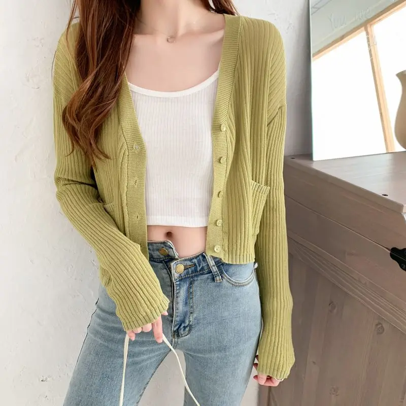 

Лидер продаж в Интернете, свободный ультратонкий вязаный короткий топ из вискозы для женщин, кардиган с защитой от солнца, верхняя одежда, н...