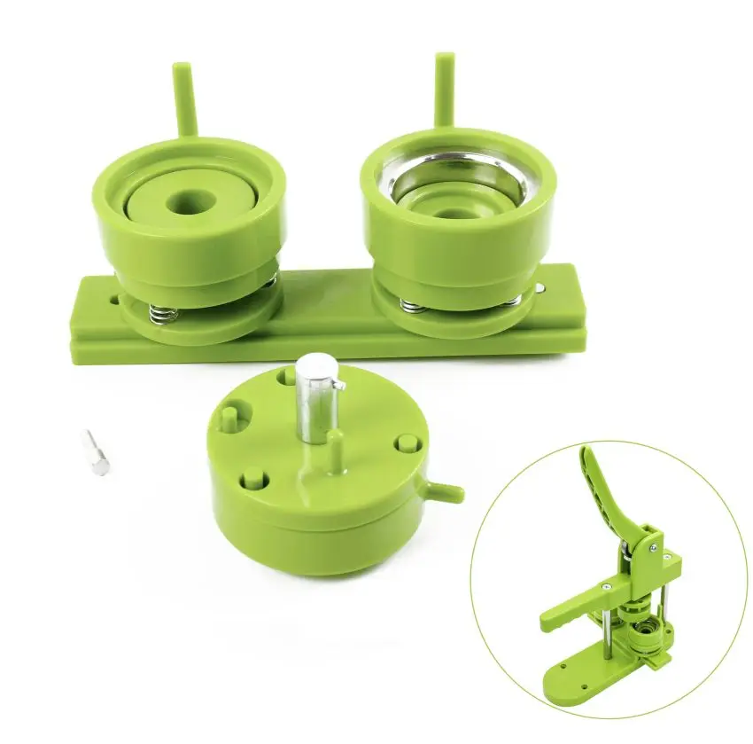 

Форма для изготовления значков с зеленой кнопкой, устройство для самостоятельного изготовления кнопок, устройство для пробивки значков, пр...