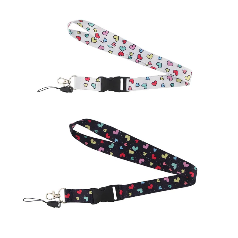 Сердечный узор ремешок для сотового телефона ремни брелок ключи камера ID