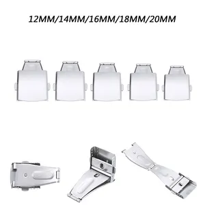 Браслет для наручных часов с двойной кнопкой, раскладная пряжка-бабочка из нержавеющей стали, 1214161820 мм