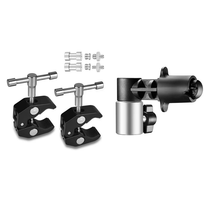 

Pliers Clip With Adapter Compatible For Magic Arm With Reflector Fotografia Spring Clamp For Photo Softbox Bracket