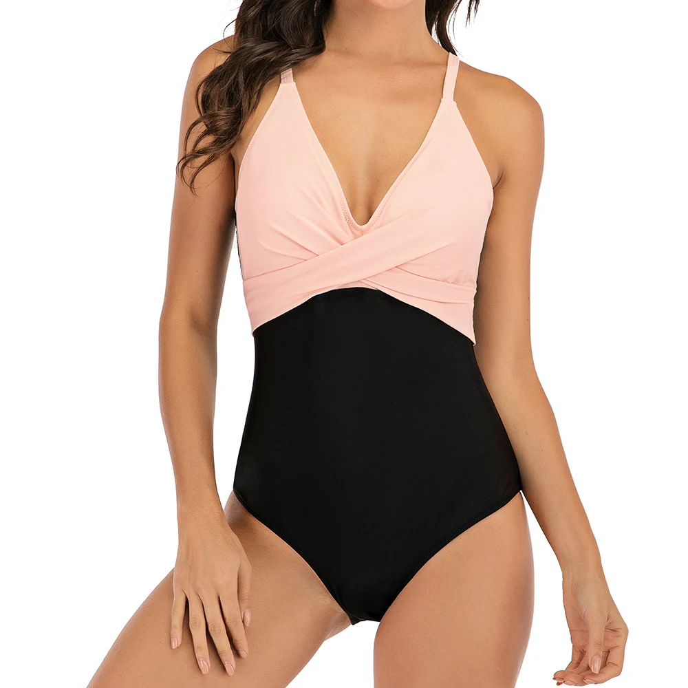 Сексуальный цельный купальник женское бикини с принтом большой размер пуш ап