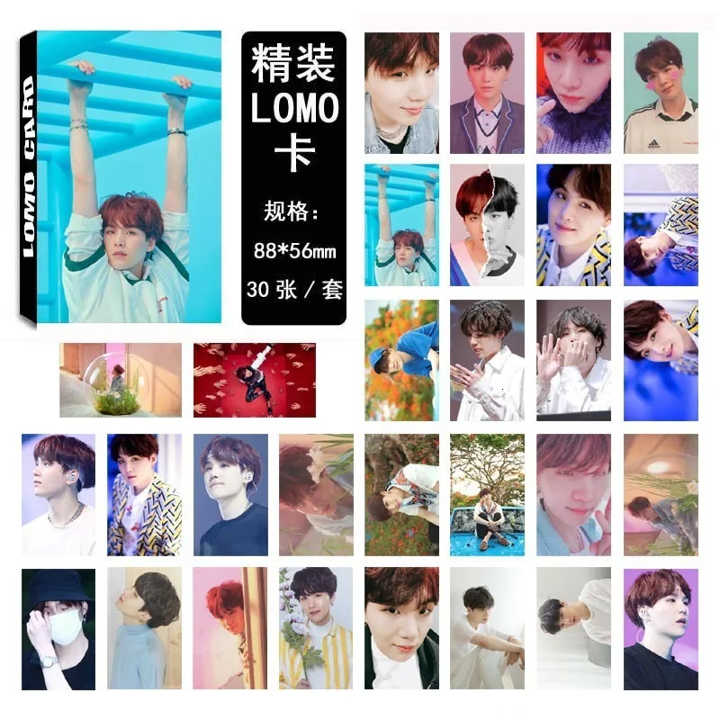 Hd 30 шт./компл. Kpop Bangtan мальчики мин Юн Ки СУГА 9 дизайн фото карты ПВХ карты самодельные Lomo карты - Цвет: my ki09 yun