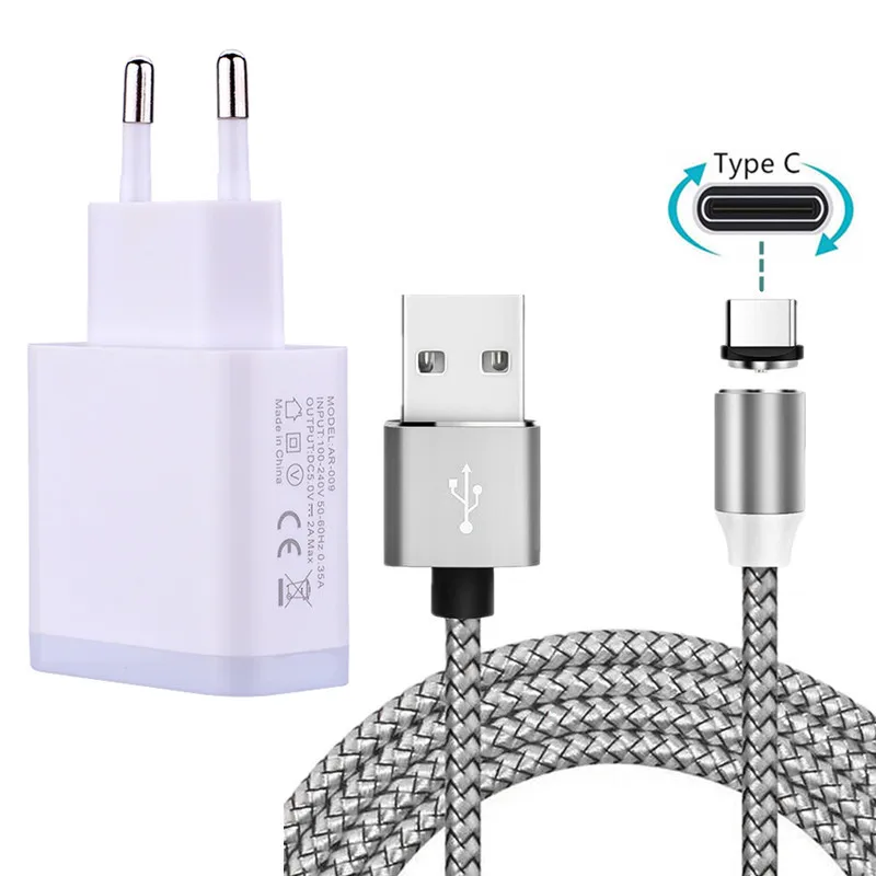 Магнитный зарядный usb кабель 2 а типа C для Samsung S20 A51 A8 Motorola G8 LG G7 ThinQ Nokia 7 Huawei P20 lite USB