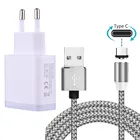 Магнитный зарядный usb-кабель 2 а типа C для Samsung S20 A51 A8 Motorola G8 LG G7 ThinQ Nokia 7,2 Huawei P20 lite, USB-адаптер для телефона