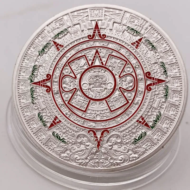 Серебряные памятные монеты майя мексиканское пророчество календарь пирамида
