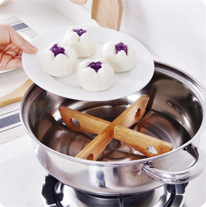 

Detachable Wood Table Mat Kitchen Pot Heat Insulated Cooling Dish Potholders Gadget Holder Tray Rack Kitchen Gadgets Detachable