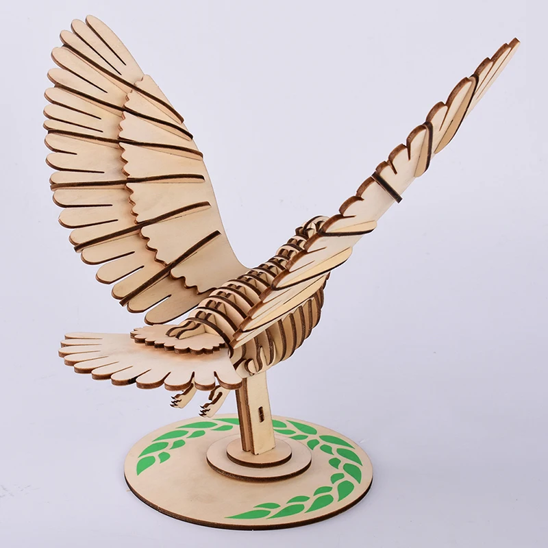 DIY лазерная резка 3D модель мир птицы деревянная головоломка игра Сборка игрушки