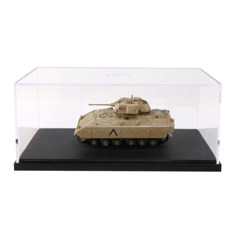 

12107B 1/72 Scale American M2 Model Tanks Kits with Dustproof Case Metal Tanks Model Collection Gift Display Desert