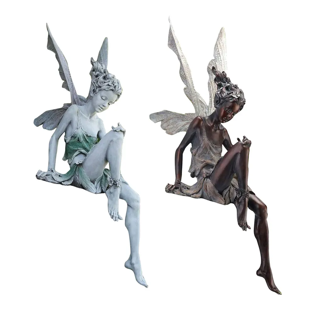 

Fairy Statue Garden Ornament Fairy Figurine Resin Craft Decoration Study Living Room Yard Landscape Sculpture Garden Accessories