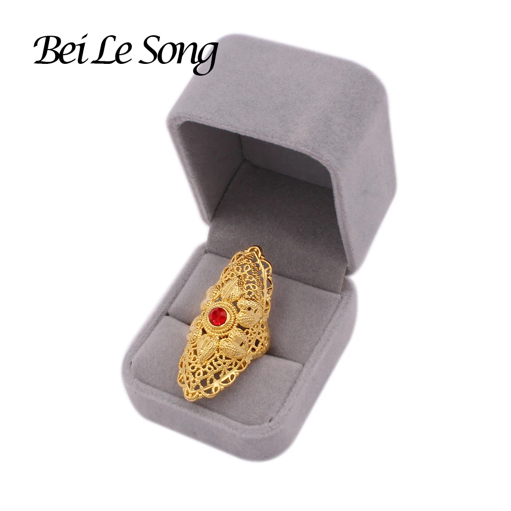 Rings gold color new luxury ring for women girls wedding resizable Women's ring jewelry Dubai African wife gifts jewellery images - 6