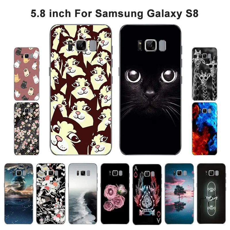 Чехол для телефона Samsung Galaxy S8 G950 G950F G9500 SM мягкий силиконовый чехол из ТПУ с