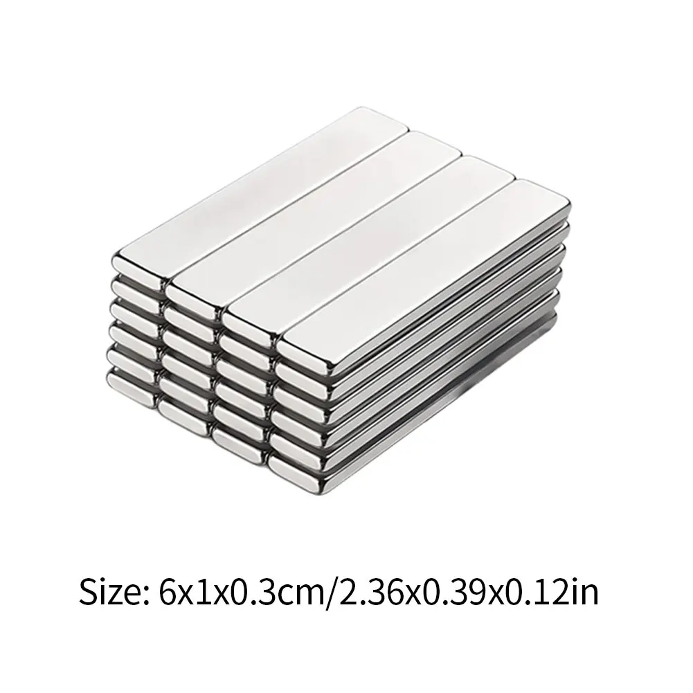 

24PCS Neodymium Bar Magnets Rare Earth Metal Super Strong Rectangular Refrigerator Magnet For DIY Crafts Neodymium Magnets