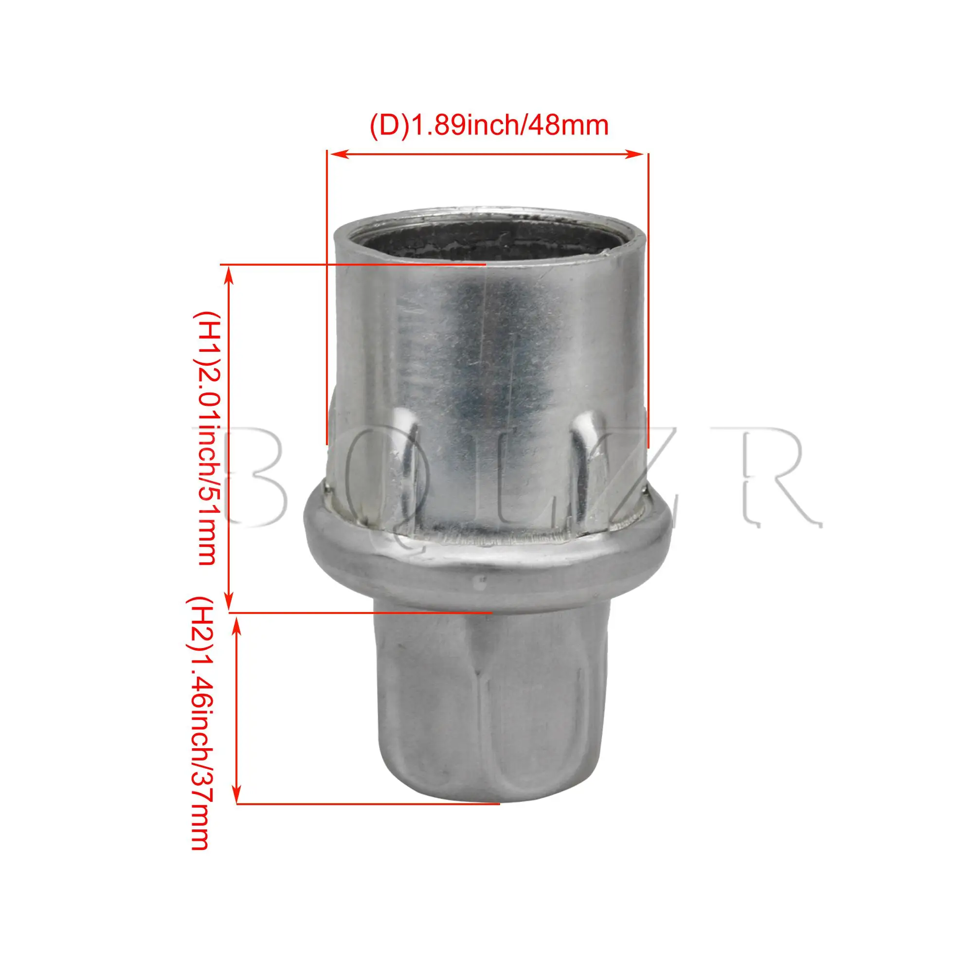 

BQLZR 4 x Stainless Steel 51mm Round Plug 79-104mm Adjustable Furniture Legs