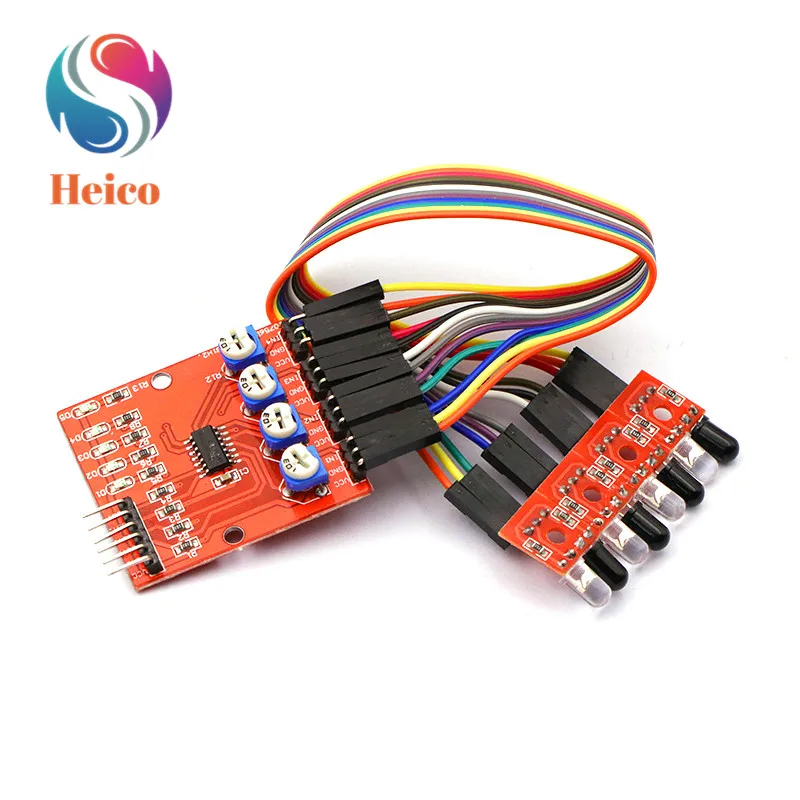 Четырехсторонний инфракрасный модуль датчика отслеживания 4 канала линии