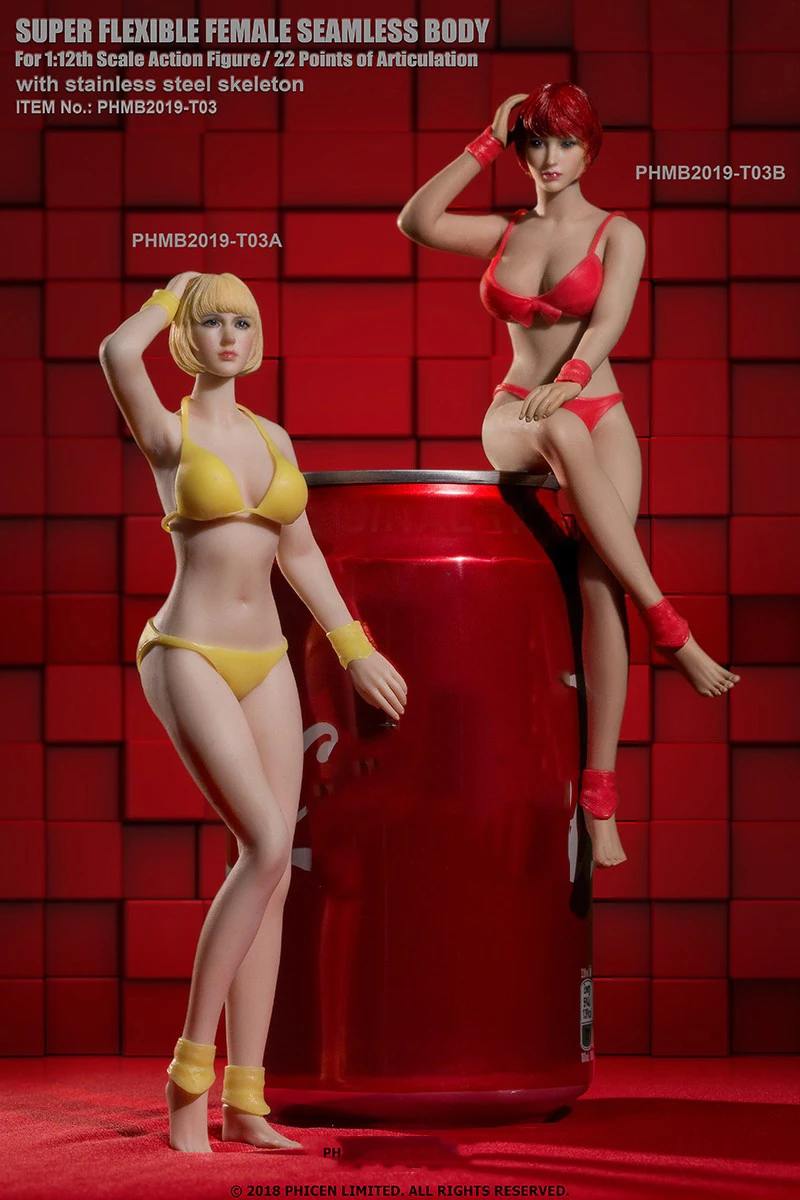 TBLeague 1/12 T03A T03B Женская фигурка бесшовное тело с головой бледного загара куклы -