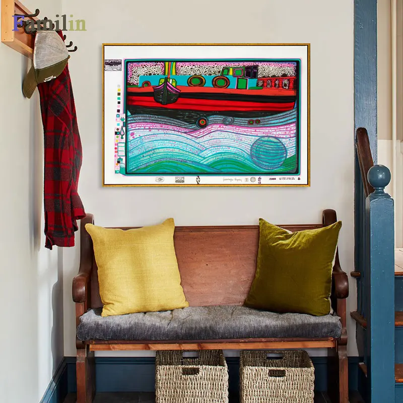 Абстрактная Декоративная Картина на холсте для спальни ретро постер и печать