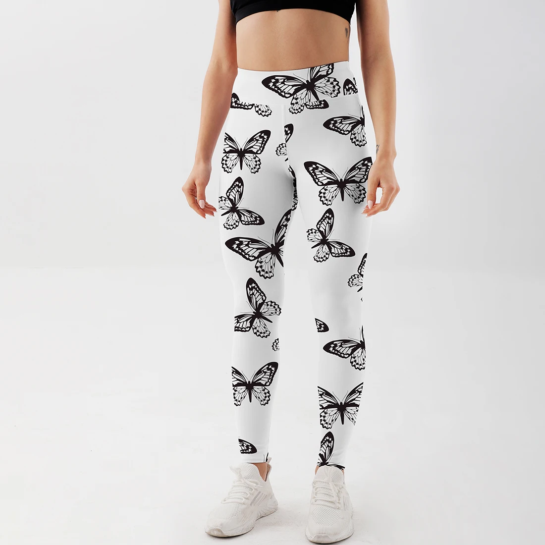 

Yoga Pants Women Simple butterfly Leggings For Fitness High Waist Gym Legging Push Up Workout Fitness Women Printed Leggings