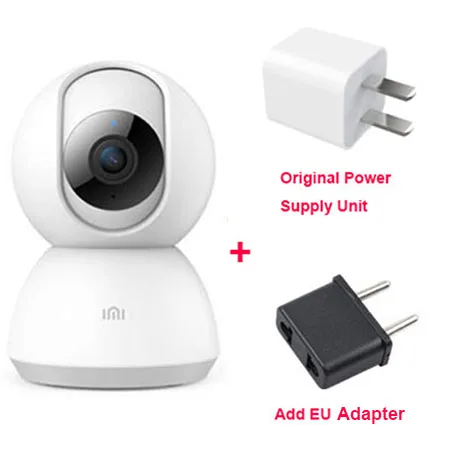 Add EU Adapter Оригинальная смарт-камера Xiaomi MiJia, 1080 P, 360 градусов, IP камера, ночное видение, домашний Панорамный, Wi-Fi, камера для фото - Цветной: Add EU Adapter