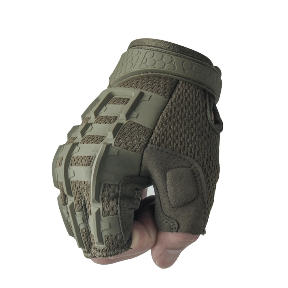 Guantes tácticos de medio dedo para hombre, guante de combate militar, sin dedos, caza, tiro, Airsoft, Paintball, S2228
