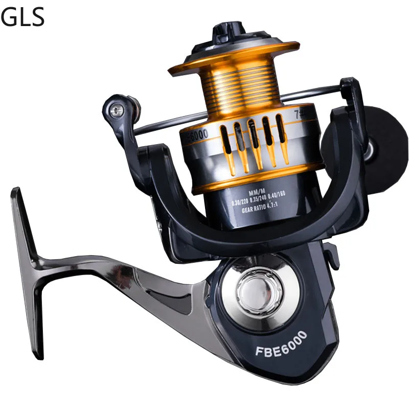 

New FBE2000-7000 series 17+1BB 5.0:1/4.7:1 Gear ratio Fishing Reel Metal Spool Left/Right Interchangeable Spinning Reel