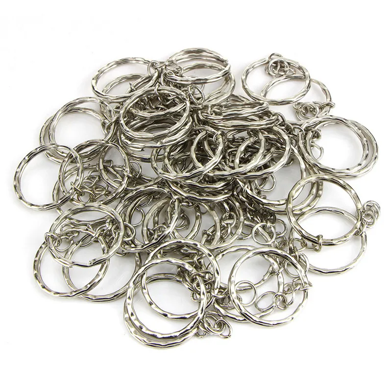 50pcs Metal DIY Jewelry 25mm Open Jump Ring making Split Keychain Parts Key Chains High Quality New Arrival 2021 |