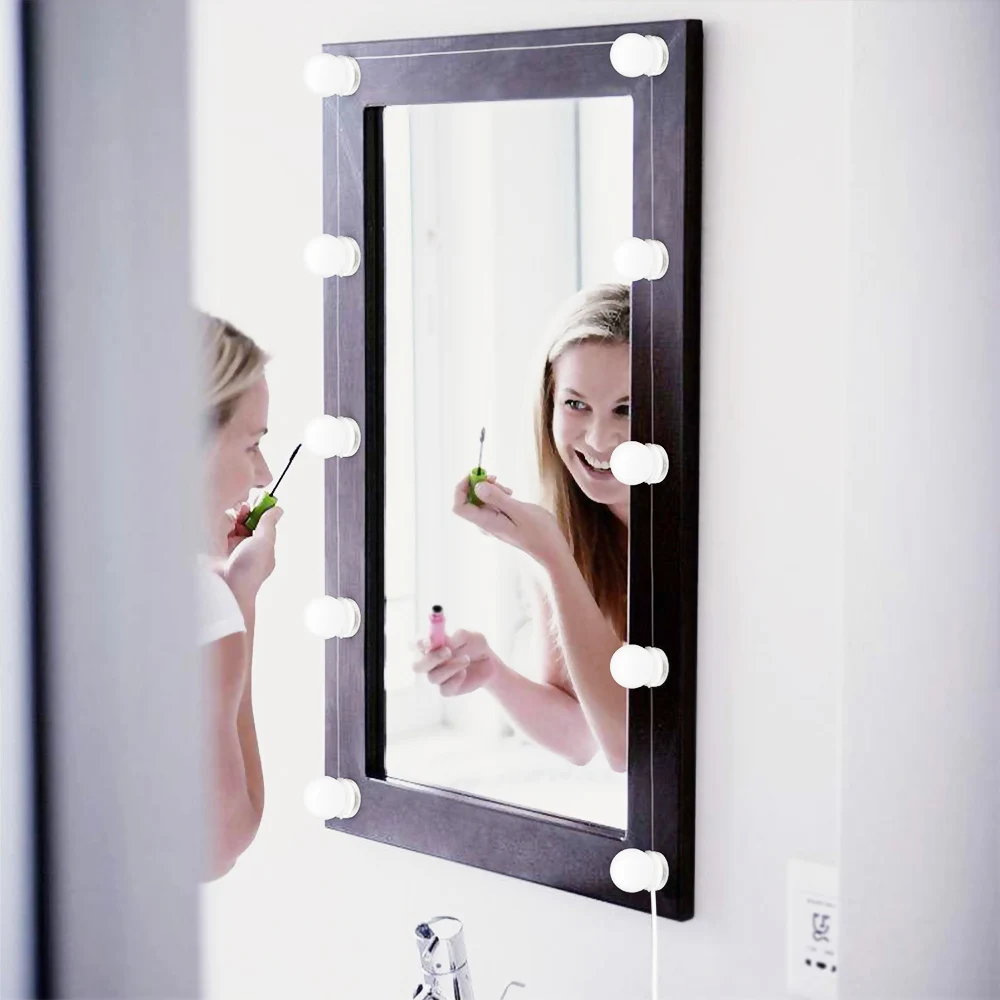 Косметический зеркальный светильник лампа плавная регулировка яркости